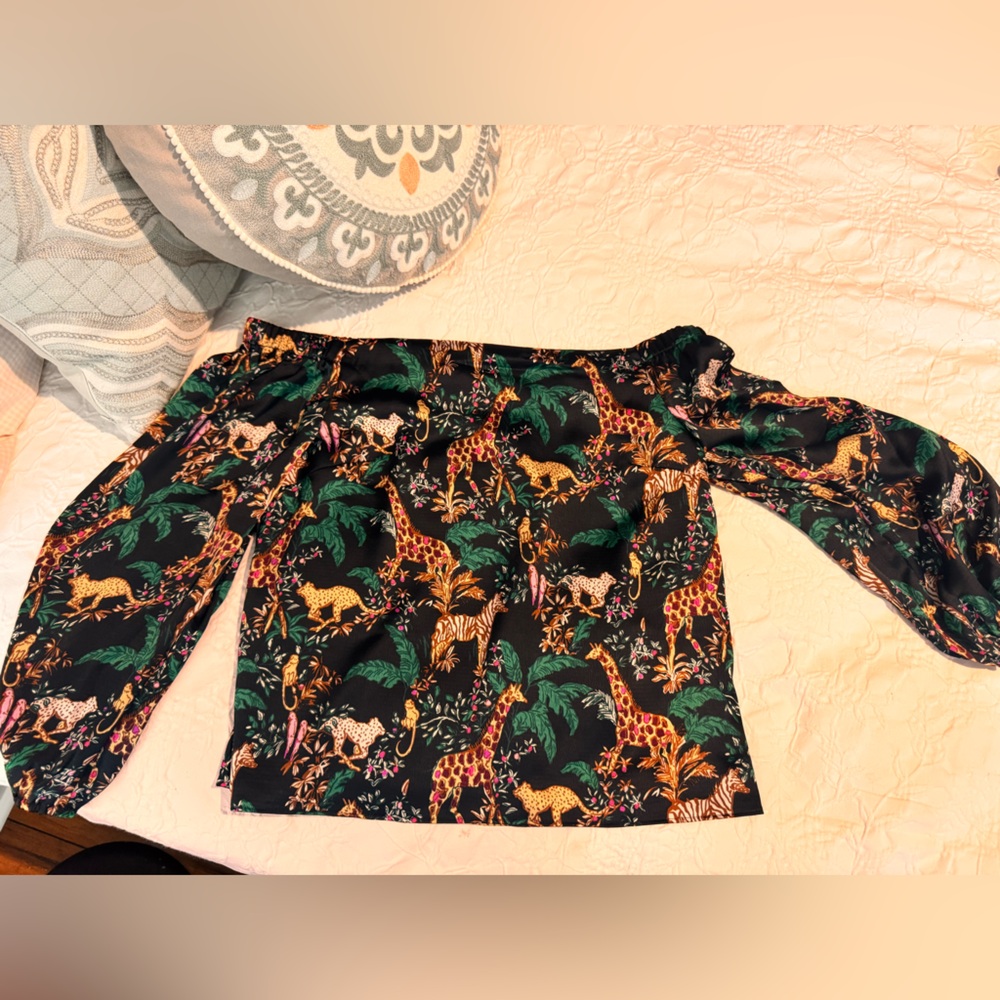 Lilly Pulitzer  Elizabethany Top Multi Dancing in the Moonlight Sz L NWOT